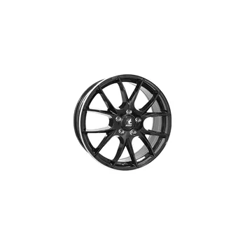 Alu kolo KIRA Skoda 6,5x16 5x100 ET47.00 černá lesklá + leštěný límec