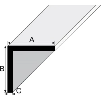 Stavební profil Effector Ochanný roh hliníkový 12 x 12 x 2 mm, Stříbrný elox, 200 cm