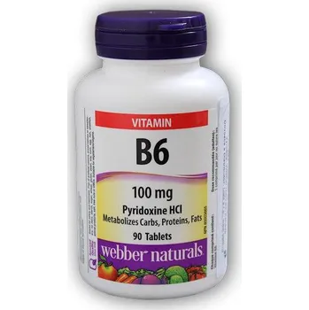 Webber Naturals Vitamin B6 100 mg 90 tablet