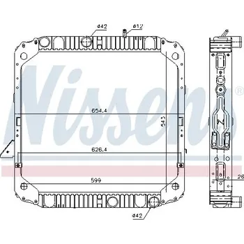 Chladič motoru Chladič, chlazení motoru NISSENS 62743