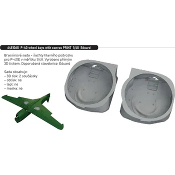 Plastikový model Eduard 1/48 P-40 wheel bays with canvas PRINT (EDUARD)