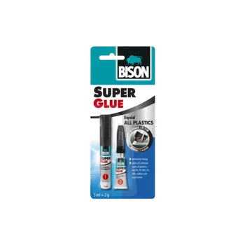 Průmyslové lepidlo Bison Super Glue All Plastic - Lepidlo na všechny plasty // těžko lepitelné plasty 3 ml + 2 g