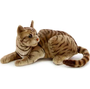 Plyšová ležící kočka TFRA38L 38 cm mourovatá plyšák Plyšová ležící kočka TFRA38L 38 cm mourovatá