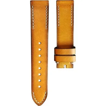 Řemínek na hodinky Kožený řemínek Biatec | Medový vintage - 20 mm - Bez spony + 5 let záruka a dárek ZDARMA