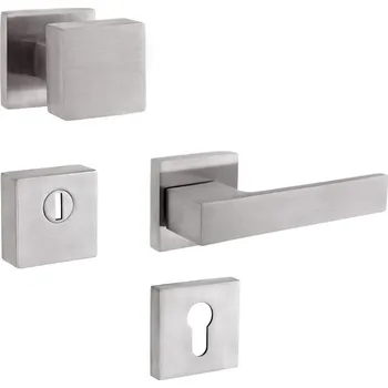 Dveřní kování Rostex bezpečnostní kování BK RN1/H RAVENA nerez (klika/madlo) Provedení: K PZ LI (klika LEVÁ / koule pro FAB)