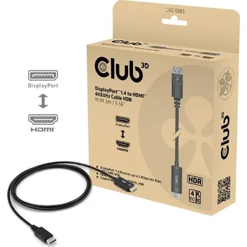 Počítač Club3D Adaptér aktivní DisplayPort 1.4 na HDMI HDR (M/M), 2m