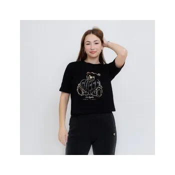 Dámské oblečení Guess Rhinestone Bear Boxy M