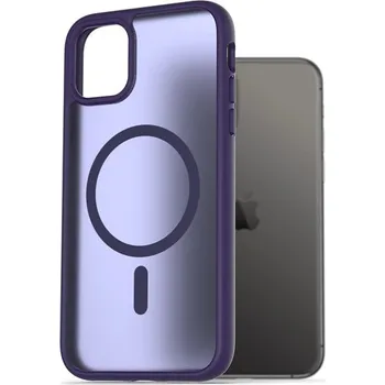 Pouzdro na mobilní telefon AlzaGuard Matte Case Compatible with Magsafe pro iPhone 11 tmavě fialový