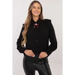 ItModa Dámská košile s ramenními polštáři černá Velikost: UNI
