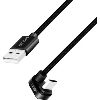 elektrický kabel LogiLink USB kabel USB 2.0 USB-C ® zástrčka, USB-A zástrčka 1.00 m černá CU0192