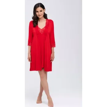 Dámská noční košile Monica/1 - noční košilka Babella, L, červená