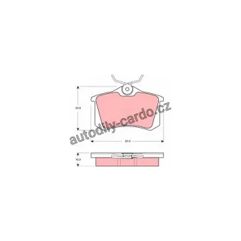 Brzdová destička Sada brzdových destiček TRW GDB1439 - AUDI A4, A6