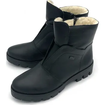 Dámské kozačky Dámská kožená kotníková obuv X2550 RIEKER černá Barva: schwarz, Velikost: 38