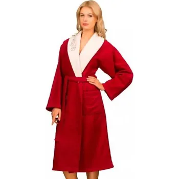 Dámské noční prádlo Dámský župan 20388 vínový SPACE vínová světlá L