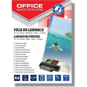 Laminovací fólie Laminovací fólie Office A6 100 mic, 100 ks lesklá