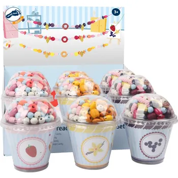 Dětské navlékací korálky small foot Dřevěné korálky Candy 1ks červená, LE11248-1-BR