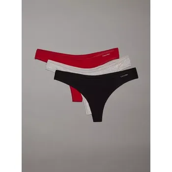 Kalhotky QD5217/PYR - dámská tanga Calvin Klein 3pack, L, PYR