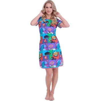 Dámská noční košile 2759/733 - dámská košile Ruko, 2XL, mix vzor