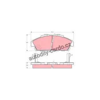 Brzdová destička Sada brzdových destiček TRW GDB996 - HONDA ACCORD