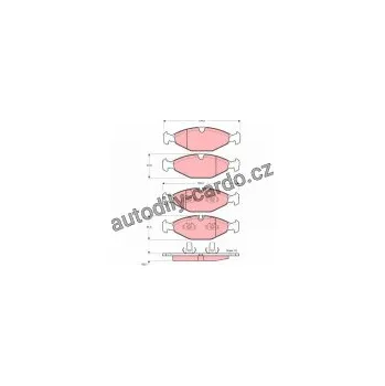 Brzdová destička Sada brzdových destiček TRW GDB1400 - JAGUAR XJ