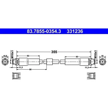 Brzdová hadice Brzdová hadice ATE 83.7855-0354.3