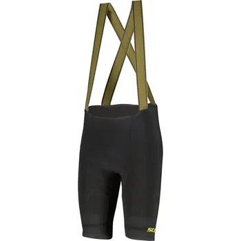 Cyklistické kalhoty SCOTT cyklistické šortky s kšandami RC Ultimate ++++ léto black/sulphur yellow L Pánské