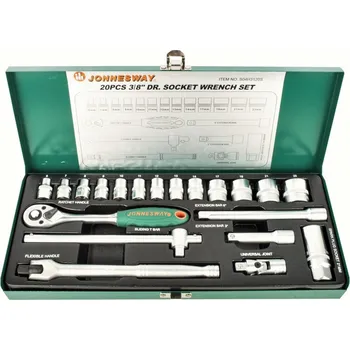 Auto-moto Gola sada 3/8", 6hranné hlavice, velikost 6-23 mm, 20 ks - JONNESWAY S04H3120S