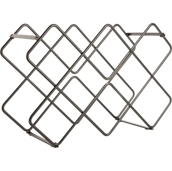 Stojan na víno Present time Černý kovový stojan na víno Lumia