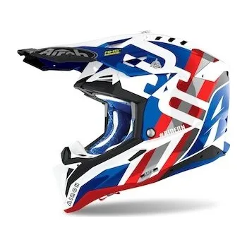 Helma na motorku přilba AVIATOR 3.0 Rainbow, AIROH (lesklá modrá/červená, vel. XXL) 2022