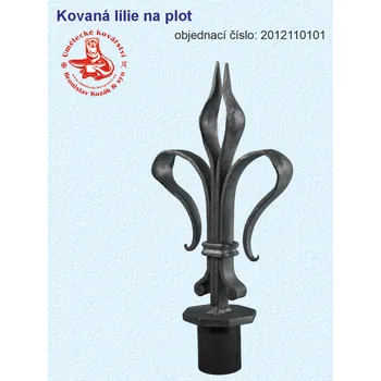 Zahradní dekorace Kovaná lilie na plot - 2012110101