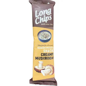 Chips LONG CHIPS 75 g - bramborový snack - HOUBY & SMETANA (Smažený bramborový snack)