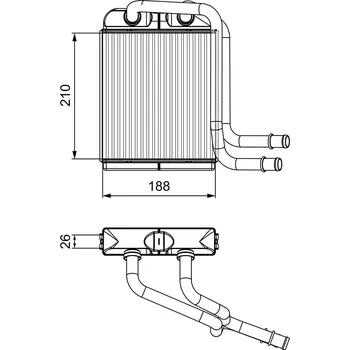 Výměník tepla Výměník tepla, vnitřní vytápění VALEO 811524