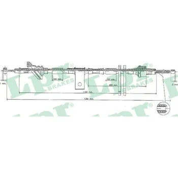 Lanko parkovací brzdy Tažné lanko, parkovací brzda LPR C0833B