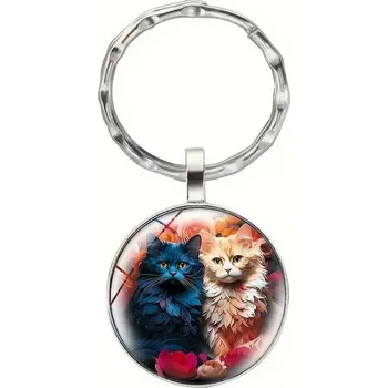 Přívěsek na klíče s kočkou