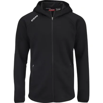 Pánská mikina Mikina CCM Locker Room Full Zip Hoodie 2022 JR, Junior, L, černá CCM