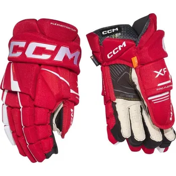 Sportovní chránič Rukavice CCM Tacks XF JR, Junior, 11", červená-bílá CCM