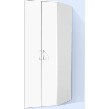 Šatní skříň Nabytekmorava Rohová šatní skříň Alfa 20 barva lamina: bílá