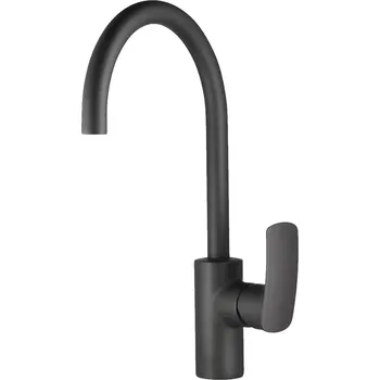 Vodovodní baterie Herz Elite e20B - baterie kuchyňská černá Design: černá, #UH00101B: Baterie kuchyňská, stojánková, páková černá - Elite e20B