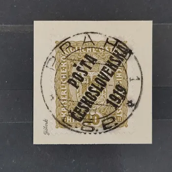 Sběratelství Výstřižek ČSR PČ 1919 , 40h, Pof.42#, II. typ přetisku