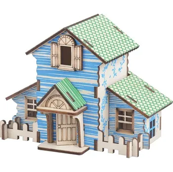 3D puzzle Woodcraft construction kit Woodcraft Dřevěné 3D puzzle Lesní chata