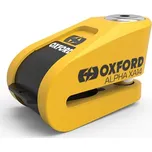 Zámek kotoučové brzdy Alpha Alarm XA14, OXFORD (integrovaný alarm, žlutý/černý, průměr čepu 14 mm)