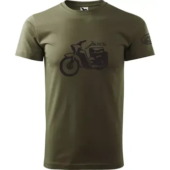Pánské tričko Tričko JAWA pionýr 11T - khaki / XXL