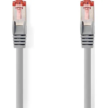 Síťový kabel Nedis síťový kabel S/FTP CAT6, zástrčka RJ45 - zástrčka RJ45, 1 m, LSZH, šedá (CCGL85221GY10)