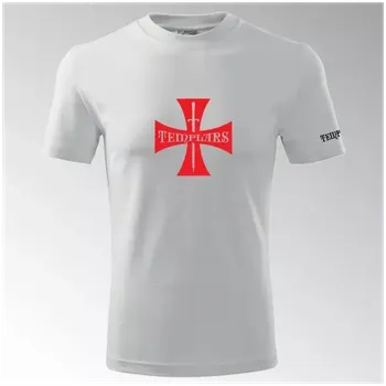 Templářské tričko - vzor 4T - bílá / 3XL