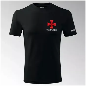 Pánské tričko Templářské tričko - vzor 2T - černá / M