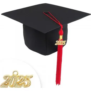 Čepice Promoční čepice MATT - PRONÁJEM 7 dní, Barva střapce 400 - červená