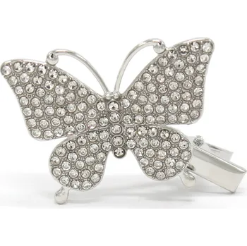 Kovová pineta s motýlem Barva: stříbrná