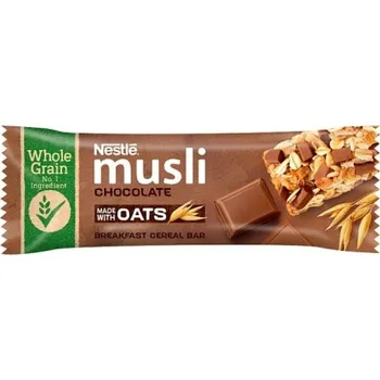 Čokoláda NESTLÉ MUSLI čokoláda 35 g (Musli snídaňová tyčinka s kousky mléčné čokolády)