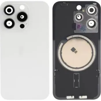 Sklo zadního krytu + Magsafe Magnet iPhone 15 Pro - bílý titan IPH0855