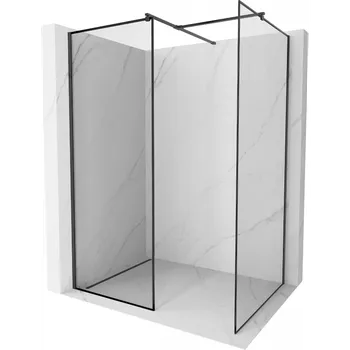 Mexen Kioto sprchová stěna Walk-in 110 x 80 cm, černý rám, černá - 800-110-202-70-70-080 Sprchové stěny